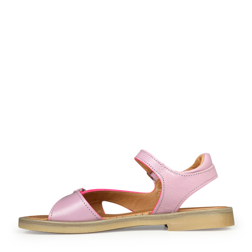 Romagnoli  sandalen Paarse sandaal met fluo rand