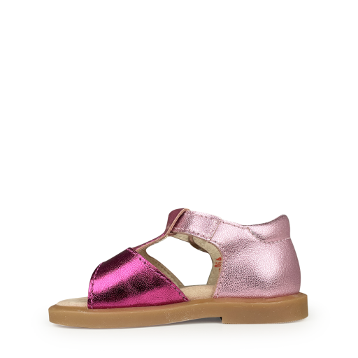 Beberlis sandalen Roze metallic sandaal