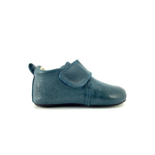 Kinderschoen online Manuela de juan pantoffels Pantoffel in blauw voor de allerkleinsten