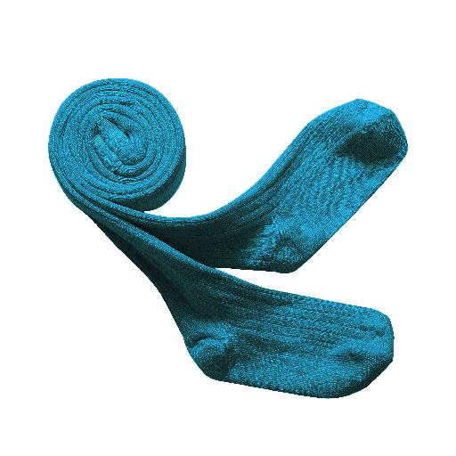 Kinderschoen online Collegien broekkousen Collants blauw joli paon