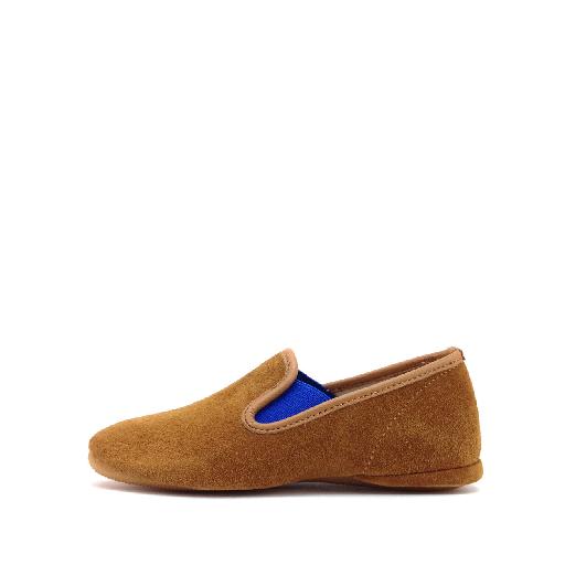 Gallucci slippers Suede slipper with blue accent