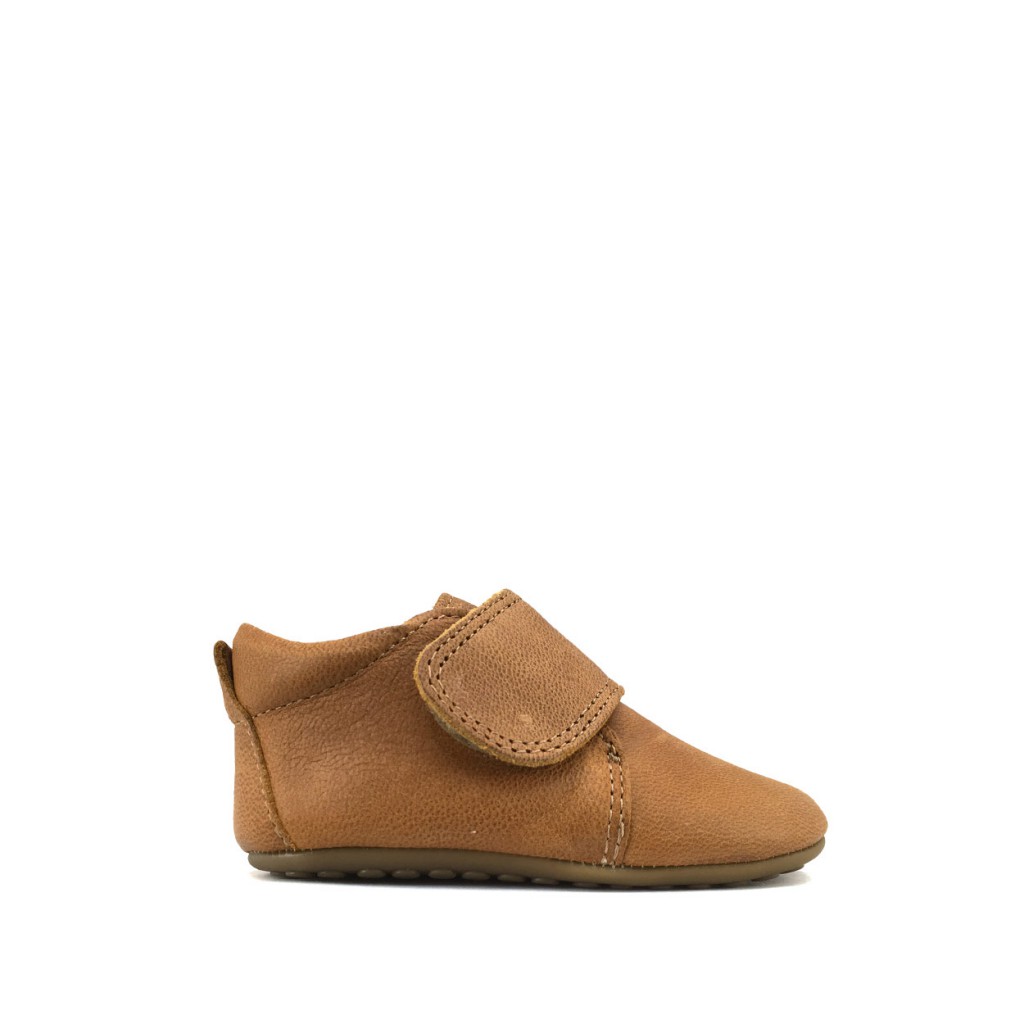 Pompom - Leather slipper in cognac