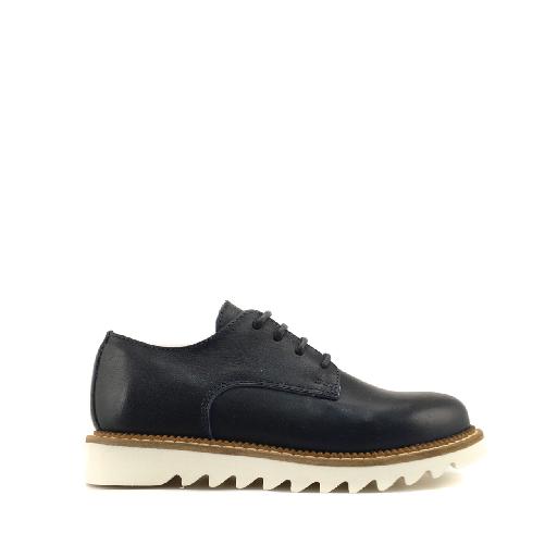 HIP lace-up shoes Darkblue derby with white sole