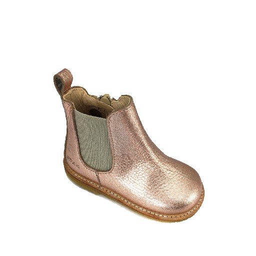 Angulus korte laarzen 1ste stap Chelsea boot in metallic rosé