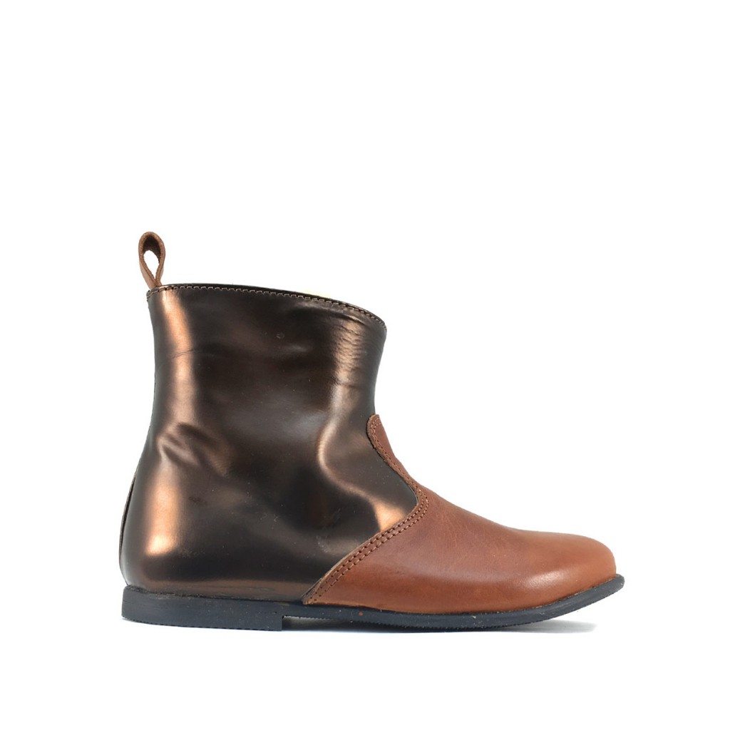JFF - Short boot in shades of brown