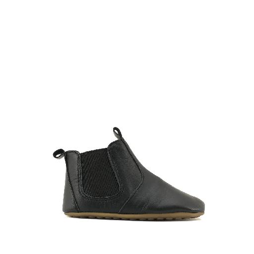 Kids shoe online Pompom slippers Black ankle boot - slipper