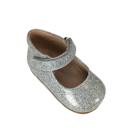 Eli mary jane Small silver Mary jane in patent glitter