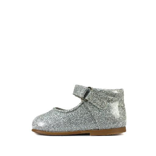 Eli mary jane Small silver Mary jane in patent glitter