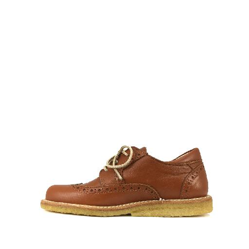 Angulus Derby's Lace shoe in cognac with brogues