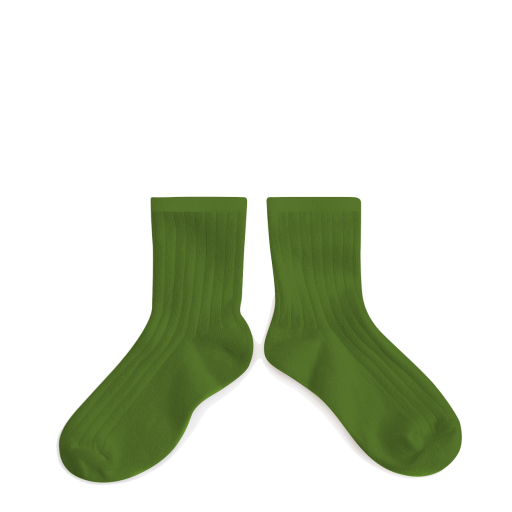 Collegien short socks Short green socks - Pois gourmand