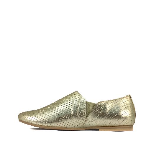 Manuela de juan loafers Loafer in gold perforated leather