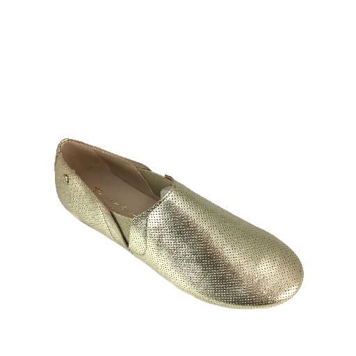 Manuela de juan loafers Loafer in gold perforated leather