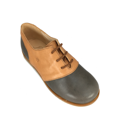 Nathalie Verlinden lace-up shoes Derby in cognac and greyblue