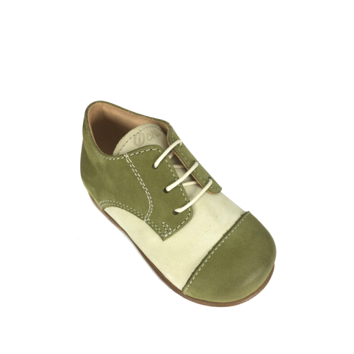 Ocra by Pops first walkers First stepper in beige and green