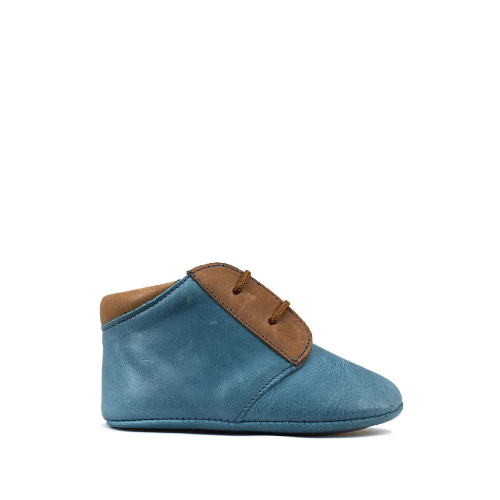 Tricati - Pre-step shoe in combi of blue and cognac