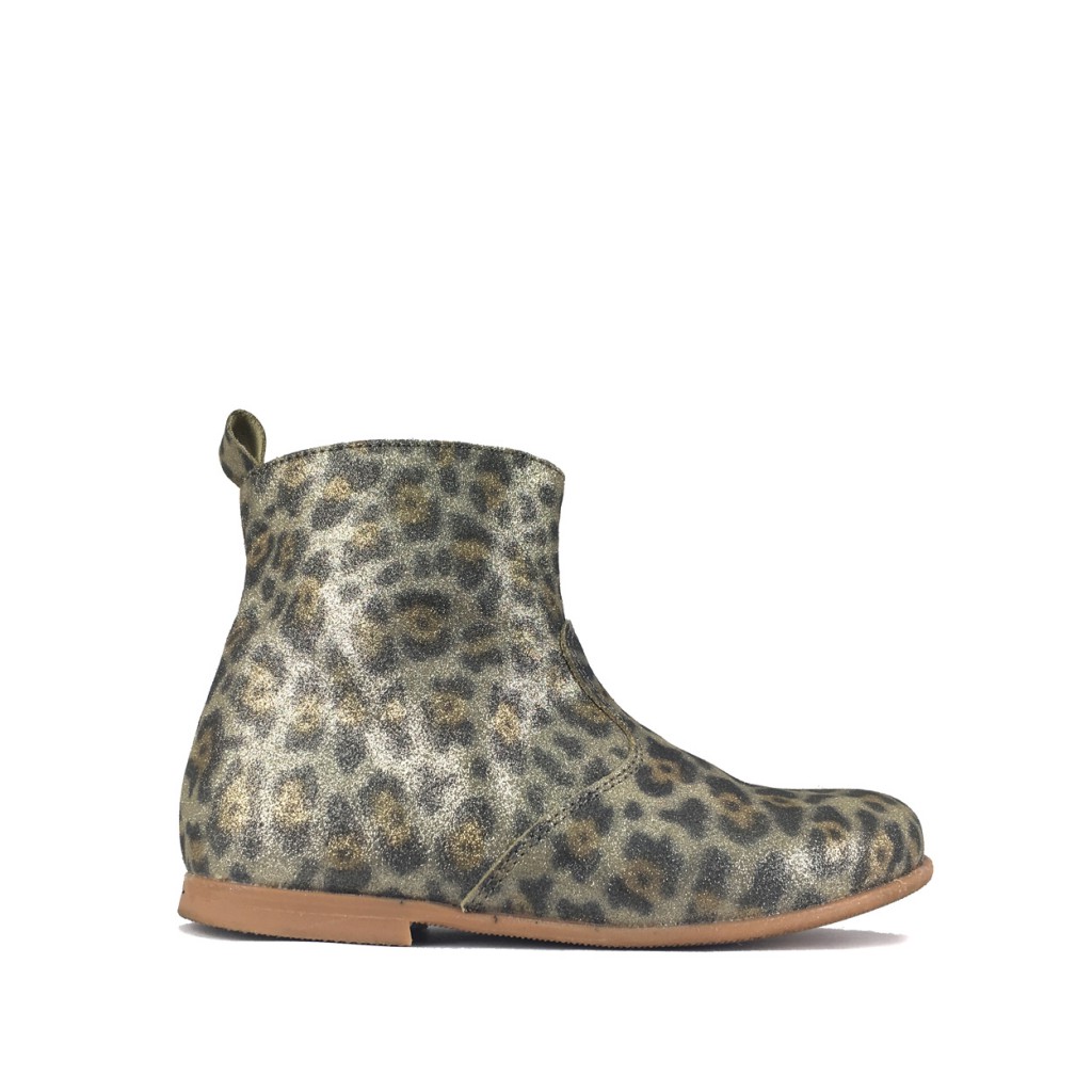 JFF - Short leopard glitter boot