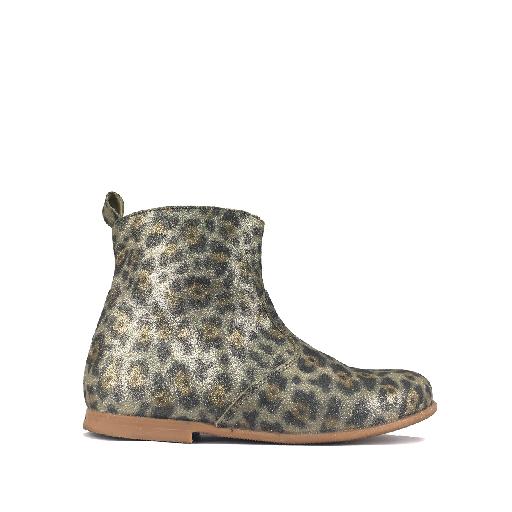 Kinderschoen online JFF korte laarzen Korte leopard glitter laars