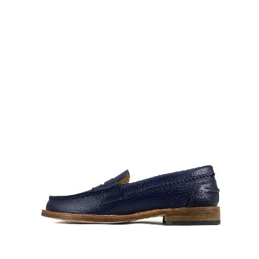 Gallucci loafers Blauwe loafer met mooie stiksels