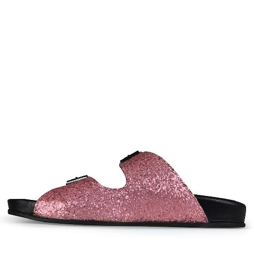 Gallucci sandalen Comfortabele slippers roze glitter
