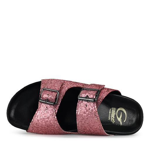 Gallucci sandals Comfortable slippers pink glitter