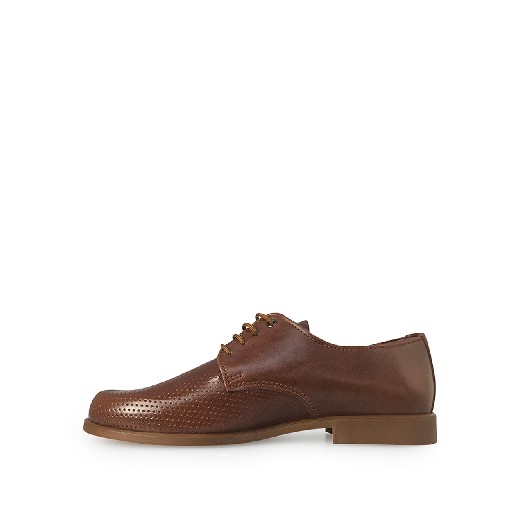 Eli lace-up shoes Brown derby with semi perforation