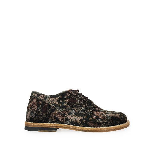 Kids shoe online Young Soles Derby's Velvet derby with print