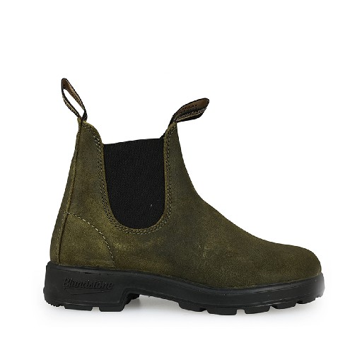 Kids shoe online Blundstone short boots Short boot Blundstone original waxed suede dark olive