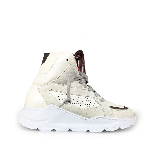 Kids shoe online P448 trainer Half-high dad sneaker in white