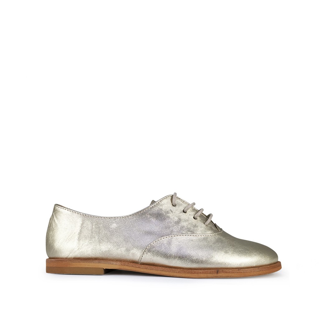 Beberlis - Elegant gold derby shoe