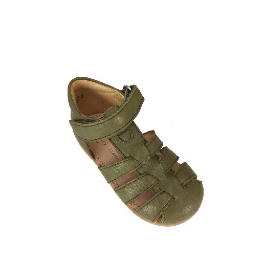Two Con Me by Pepe sandals Closed olive green toddler's sandal