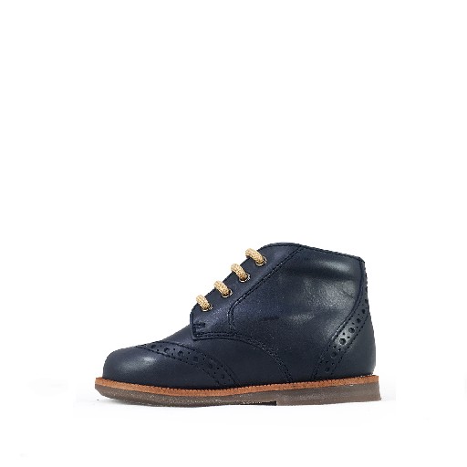 Beberlis first walkers First step shoe in blue with brogues