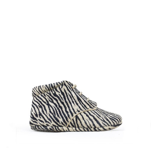 Kinderschoen online Beberlis prestapper Préstapschoentje in zebra beige