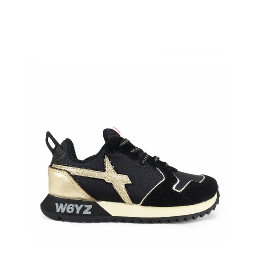 Kinderschoen online W6YZ sneaker Runner in zwart en gouden glitter