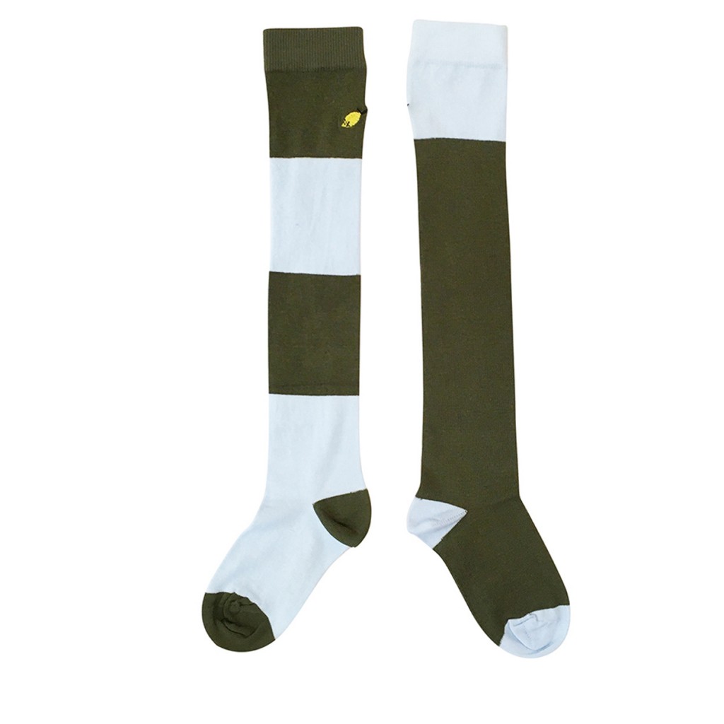 Sticky Lemon / Sticky Sis - Knee socks vertical stripes green