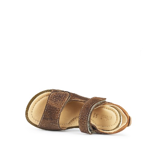 Ocra sandals Velcro sandal in cognac