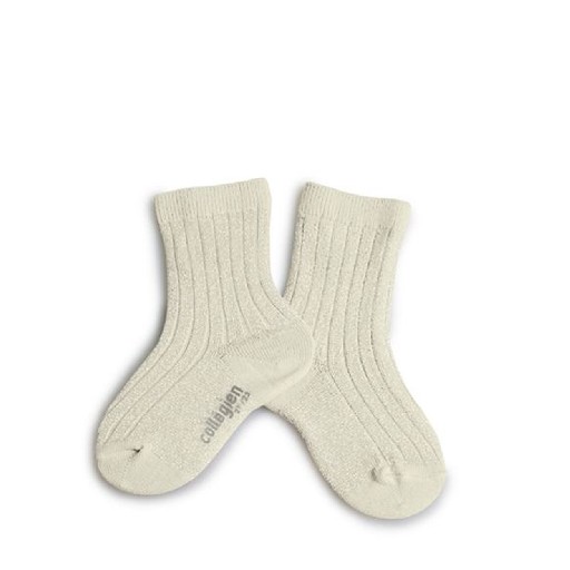 Kids shoe online Collegien short socks Shiny stockings with silver speckle - doux agneaux