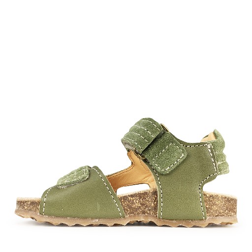 Ocra sandals Green first step sandal with velcro