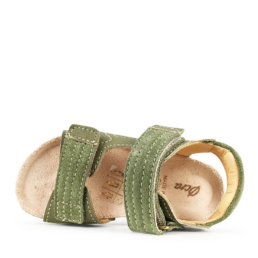 Ocra sandalen Groene eerste stapper sandaal met velcro