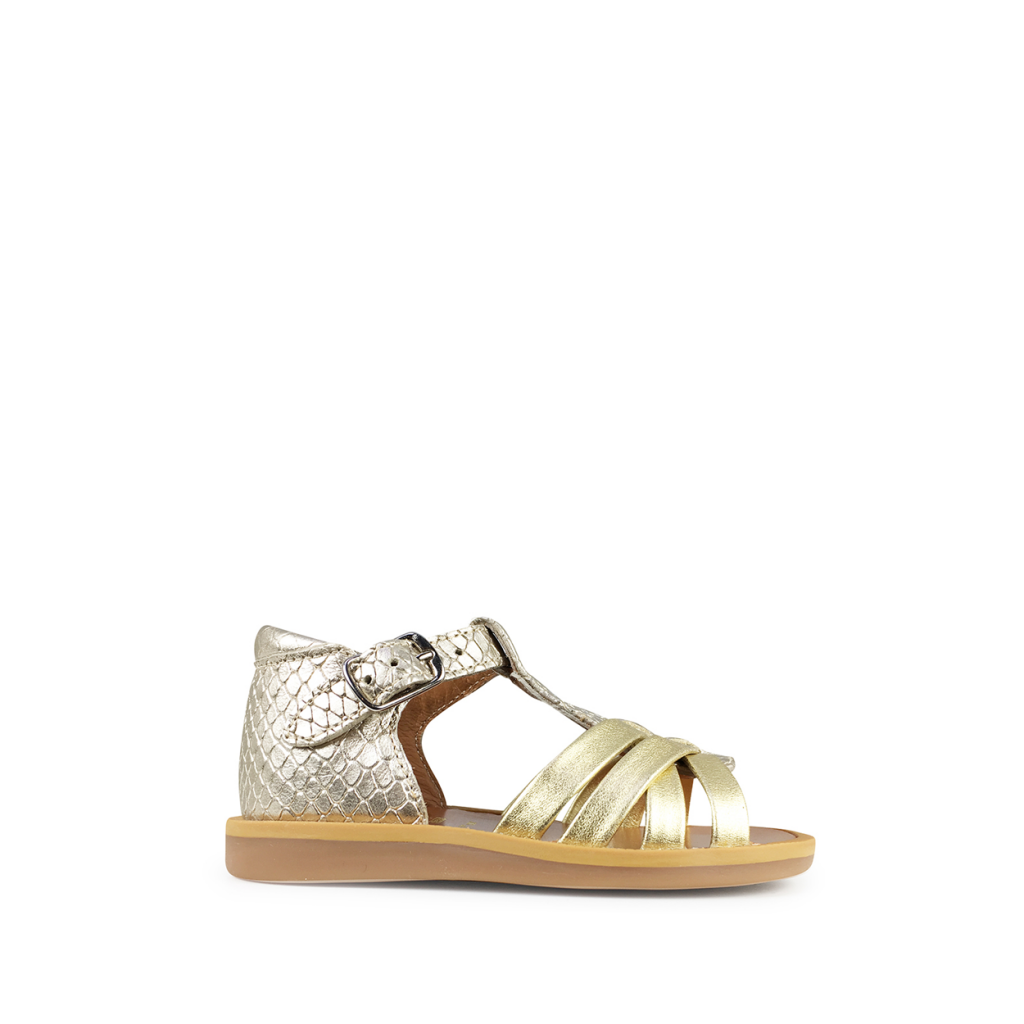 Pom d'api - Sandal with closed heel platinum
