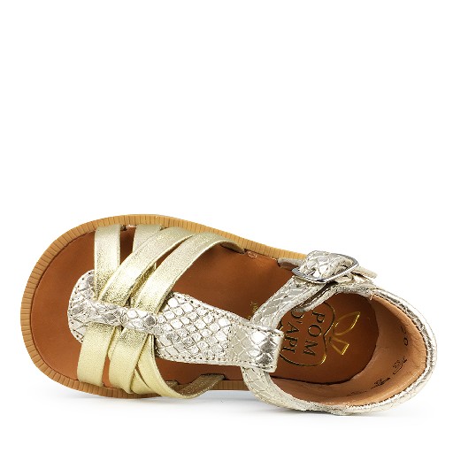 Pom d'api sandals Sandal with closed heel platinum