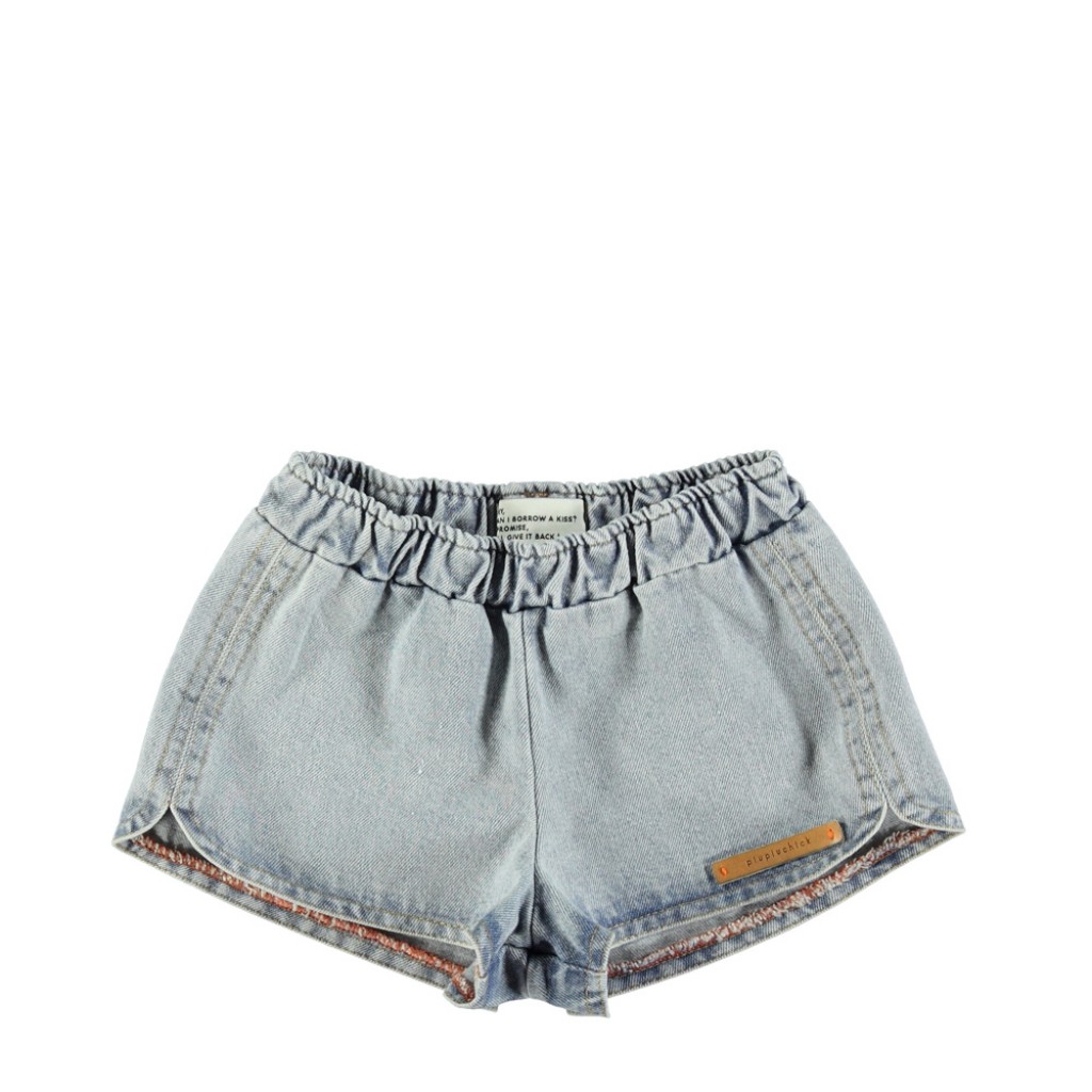 Piupiuchick - Runner shorts washed blue jeans