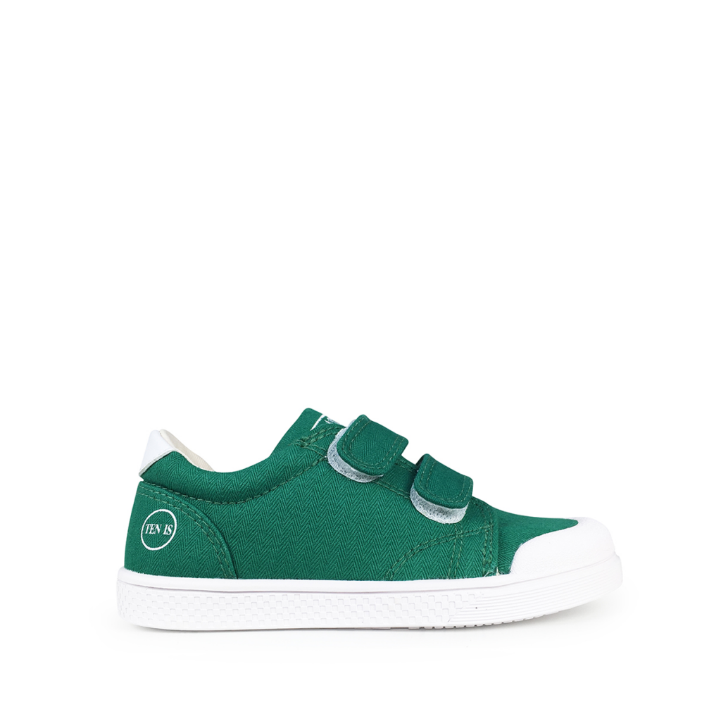 10IS - Canvas velcro sneaker in green