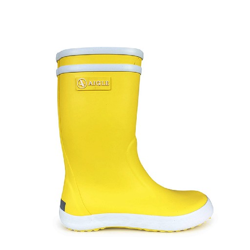 Kids shoe online Aigle wellington boots Pastel yellow wellington boot