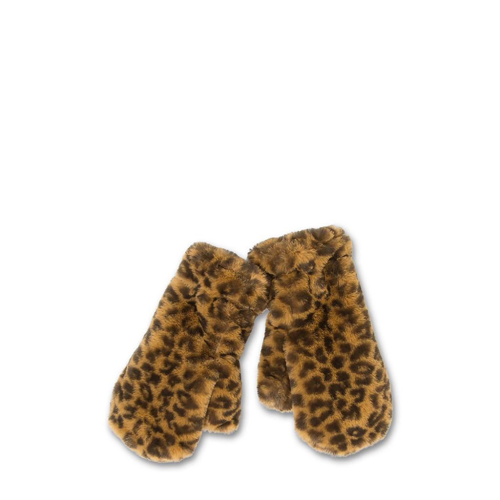 AO76  - Mittens in tiger print AO76