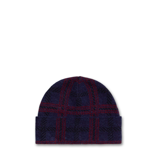 Kids shoe online AO76  scarves Beanie in blue check AO76